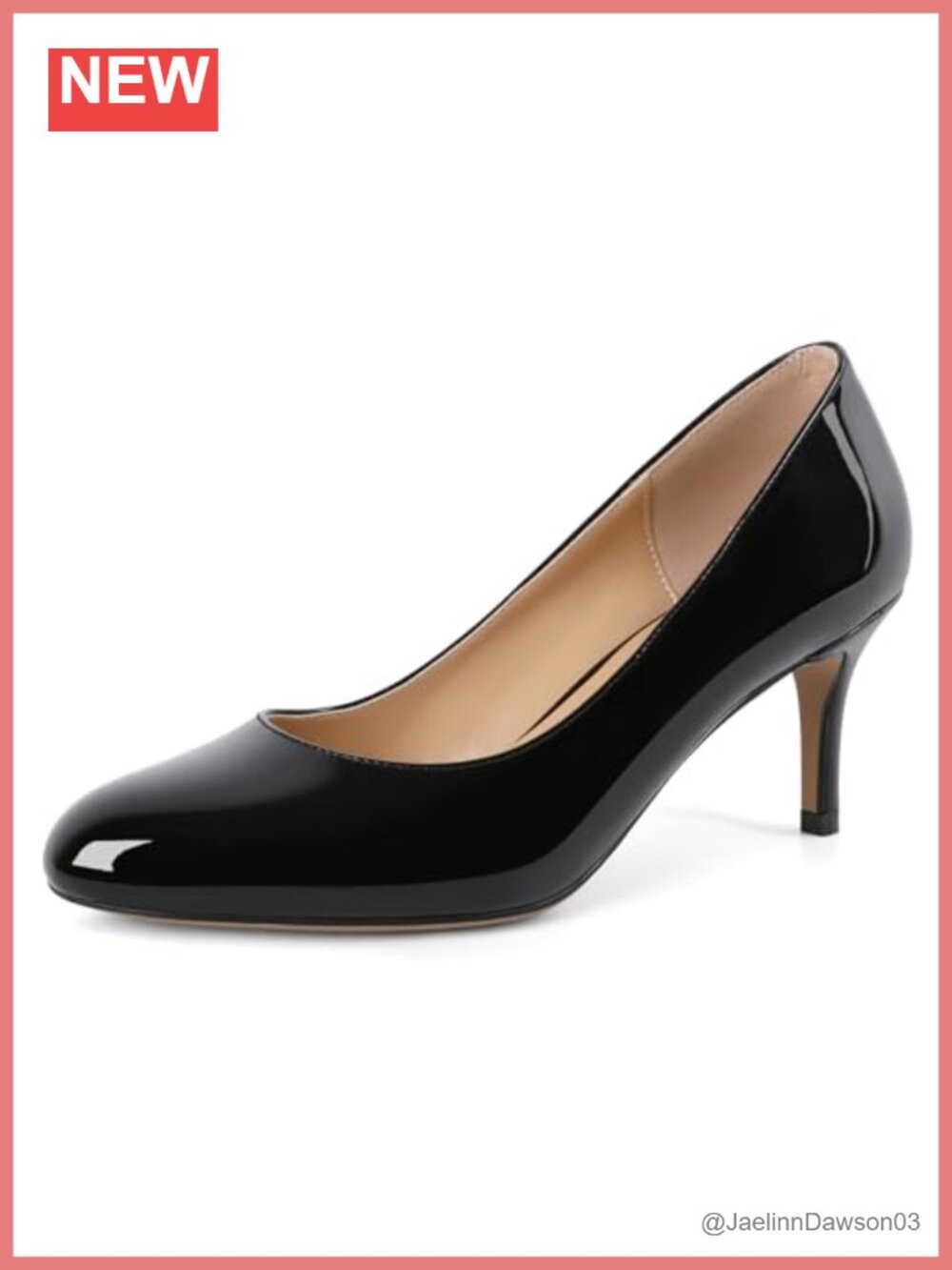 Women's Stiletto Low Mid Heel Pumps Classic Office Dress Shoes Patent
